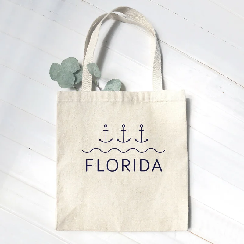 Luxury Bags On Sale Three Anchors w/ State - Canvas Tote Bag