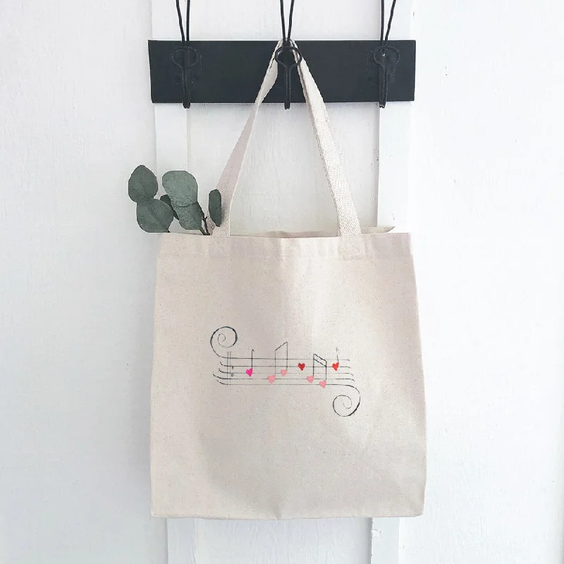 Chic And Clearance-Priced Tote Bags Valentine's Music - Canvas Tote Bag