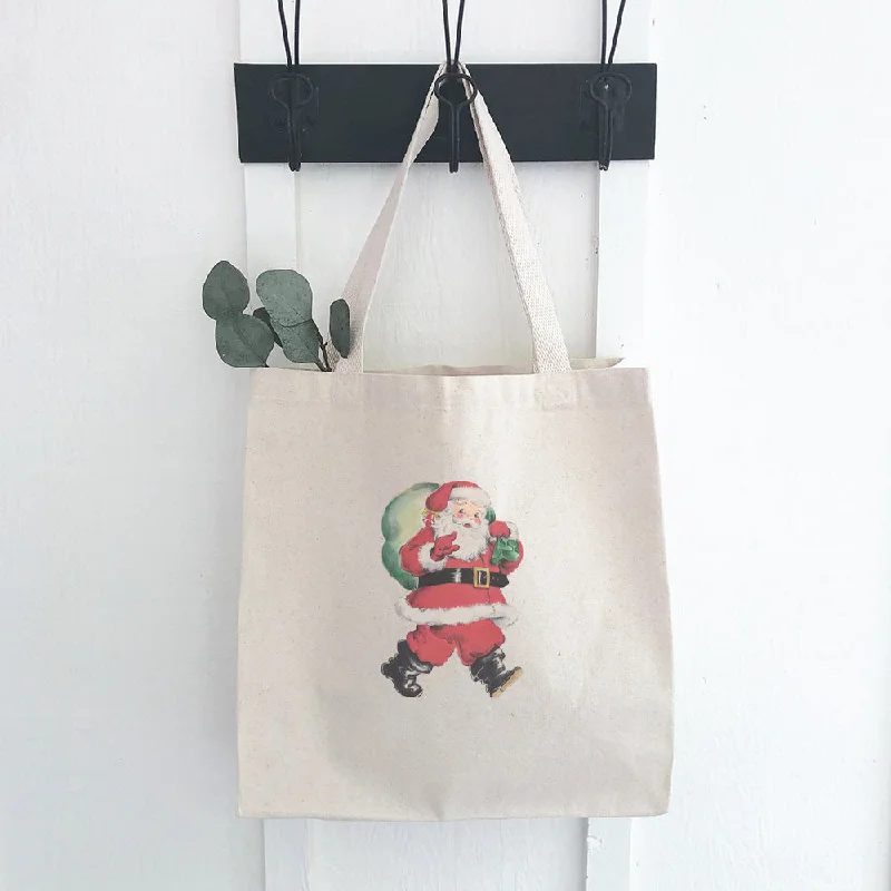 Clearance Bags For Budget Shoppers Vintage Santa with Gift Sack - Canvas Tote Bag