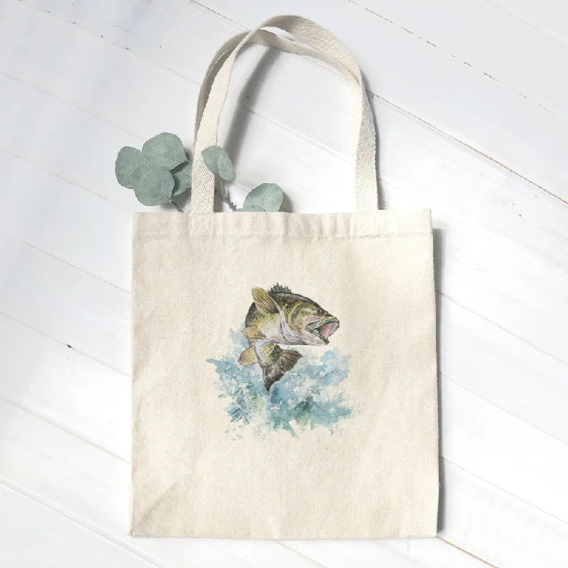 Rustic Bags For Outdoor And Nature-Inspired Looks Watercolor Bass - Canvas Tote Bag