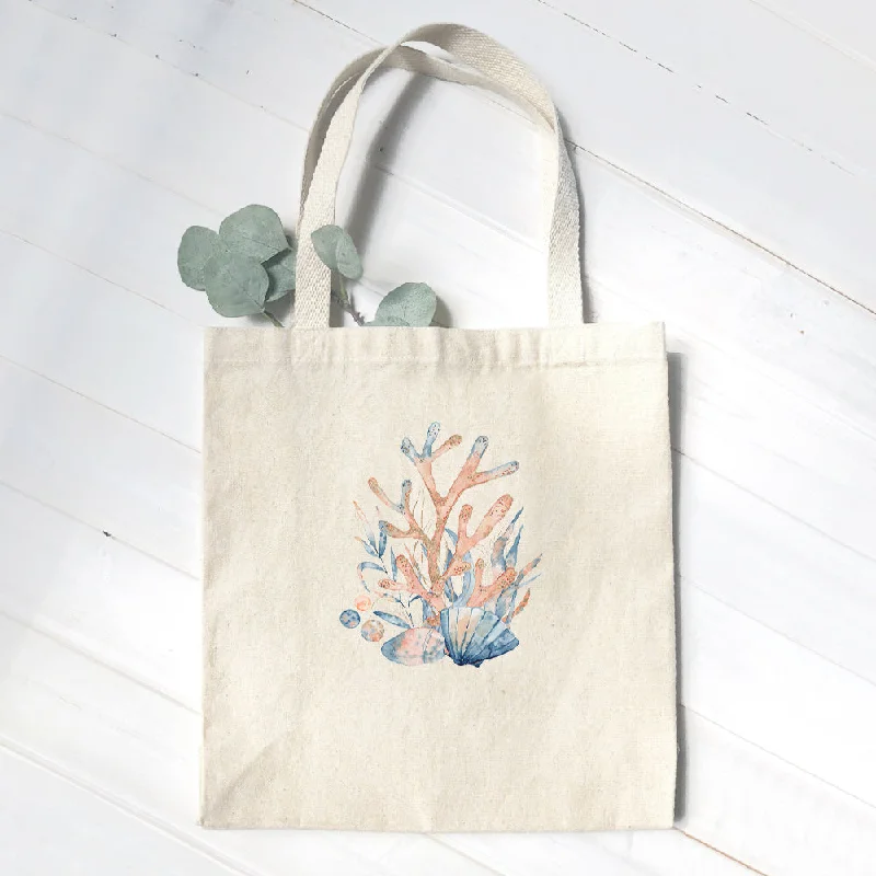 Tote Bag For Everyday Use Watercolor Coral - Canvas Tote Bag