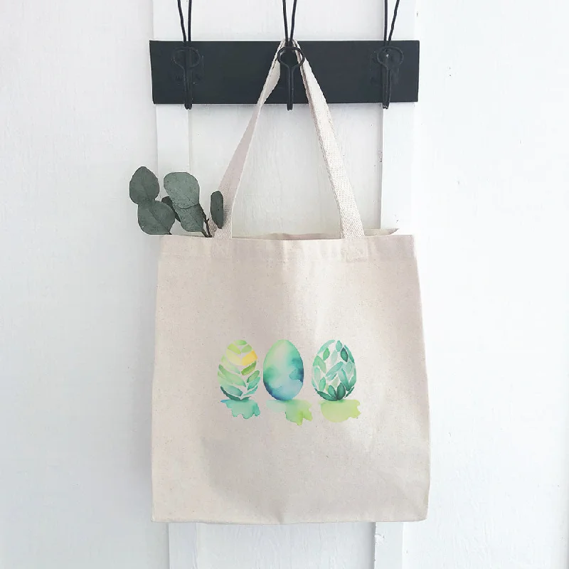 Wholesale Bags For Resellers Watercolor Easter Eggs - Cool - Canvas Tote Bag