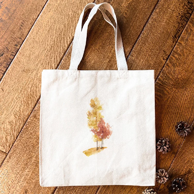 Affordable Bags For Budget Shoppers Watercolor Fall Trees (Group) - Canvas Tote Bag