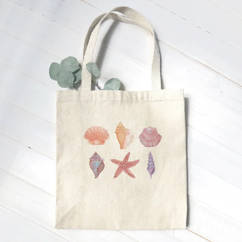 Discounted Designer Bags On Sale Watercolor Shells - Canvas Tote Bag