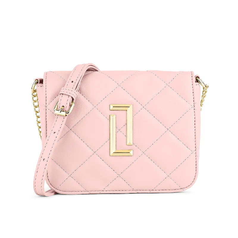 Bag For Luxury Lovers Lavie Luxe Light Pink Small Women's Carol Flap Sling Bag