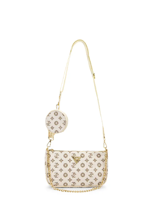 Seasonal Clearance Bags For Summer Lavie Signature Hoboken Small Off White Womens 2 Piece Sling Bag