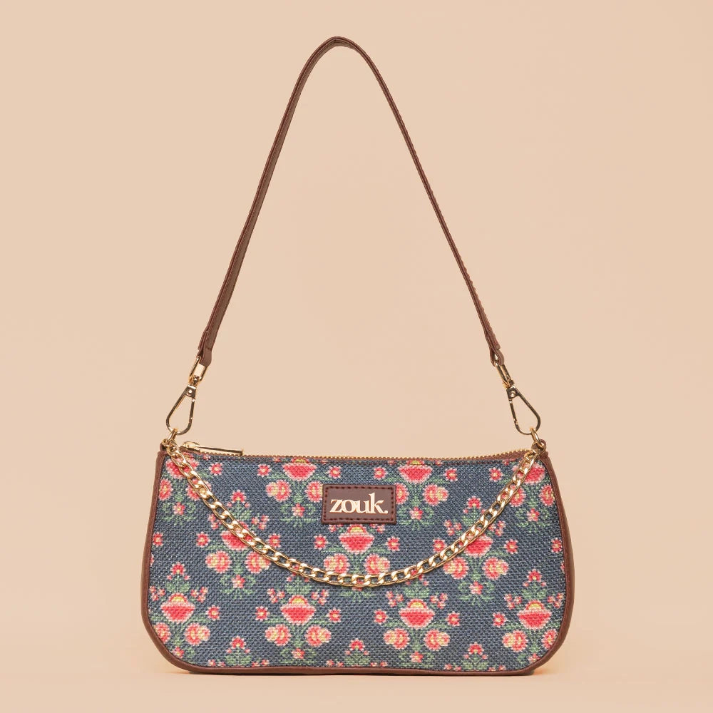 Eco-Friendly Bags With Discounts Mughal Garden Print Baguette