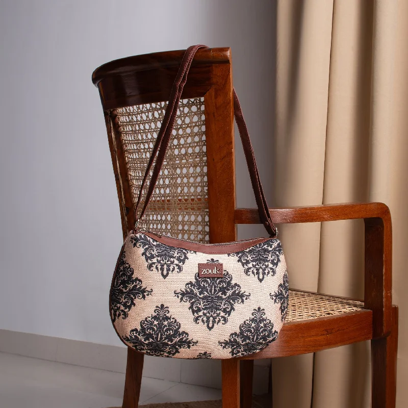 Flash Sales On Premium And High-Quality Bags Mughal Motif Structured Shoulder Bag