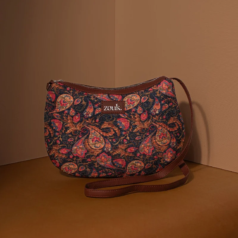 Bags For Minimalist And Functional Design Paisley Print Structured Shoulder Bag