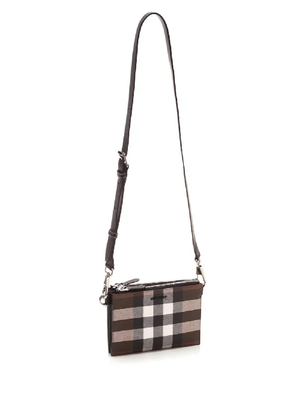 Stylish Bags With Discounts BURBERRY BENJI CHECK CROSSBODY BAG