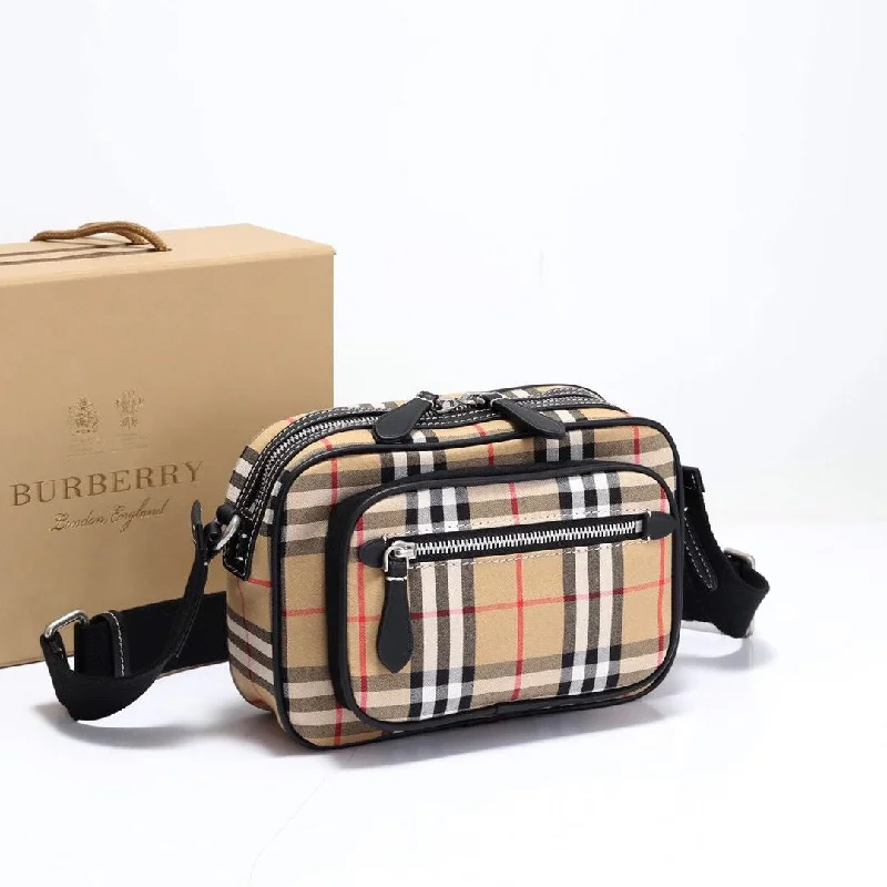 Luxury Bags For Professionals With Discounts BURBERRY VINTAGE CHECK & LEATHER CROSSBODY BAG