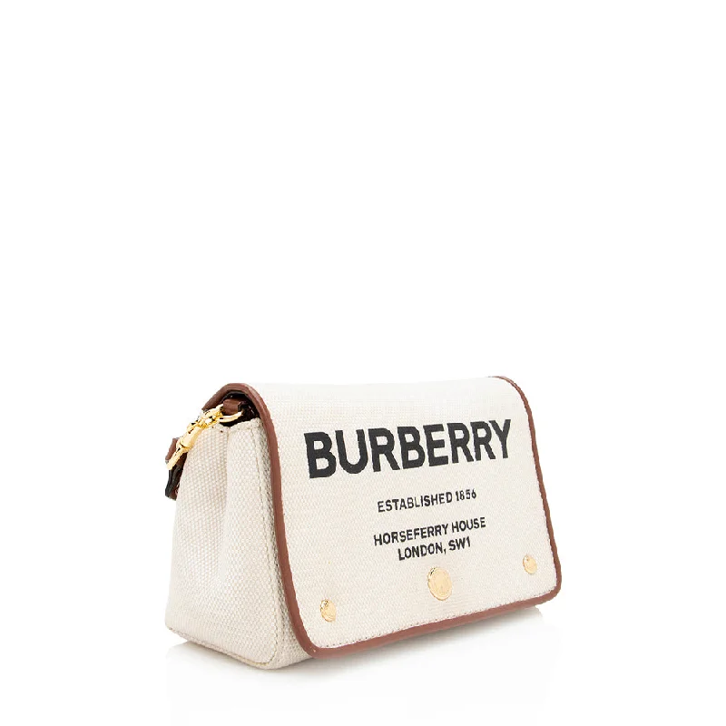 Festive Holiday Gift Bags Burberry Canvas Horseferry Small Crossbody Bag (SHF-20968)