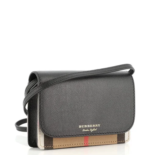 Affordable Bags For Budget Shoppers BURBERRY HAMPSHIRE DERBY CALFSKIN HOUSE CHECK CROSSBODY BAG