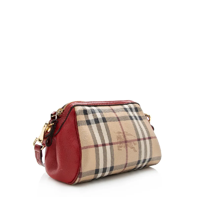 Limited-Time Offers On Trendy And Stylish Bags Burberry Haymarket Check Blazi Mini Crossbody Bag (SHF-13547)