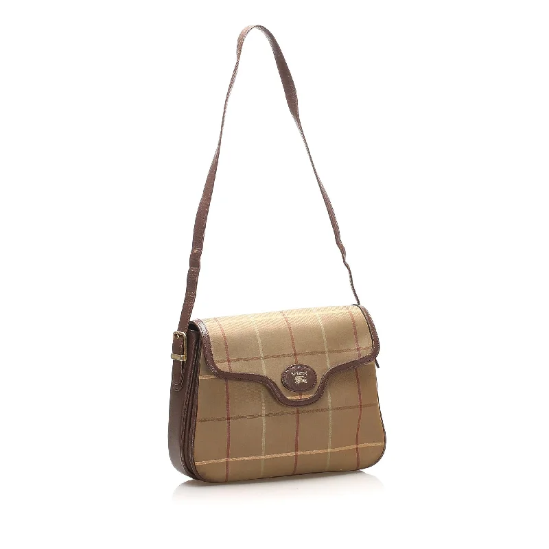 Flash Sale On Premium Bags Burberry Plaid Canvas Crossbody Bag (SHG-22411)