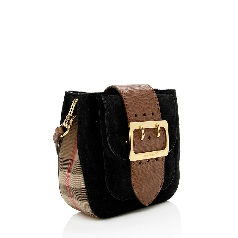 Bold Fashionistas Burberry Prorsum Housecheck Buckle Crossbody Bag (SHF-14992)