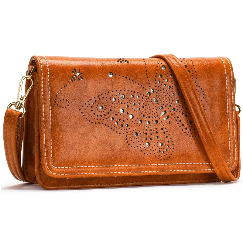 Luxury Bags For Professionals With Discounts Butterfly-multifunction-crossbody-bag-brown