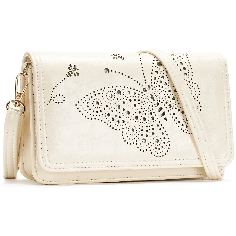 Vibrant Bags With Discounts Butterfly-multifunction-crossbody-bag-white