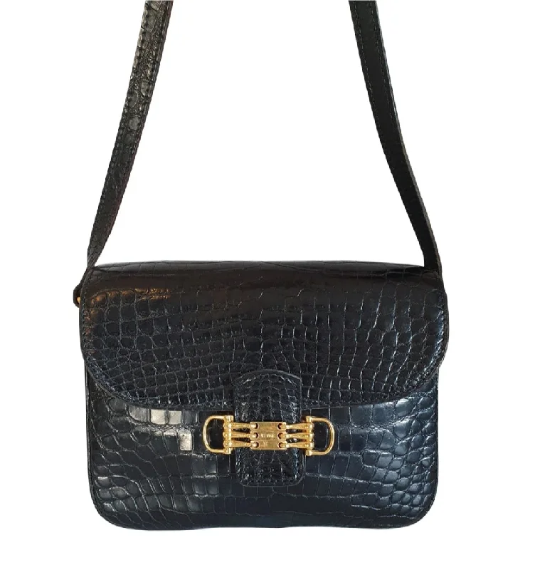 Versatile Bags That Suit Any Outfit Or Event CELINE  triomphe vintage crocodile leather crossbody bag