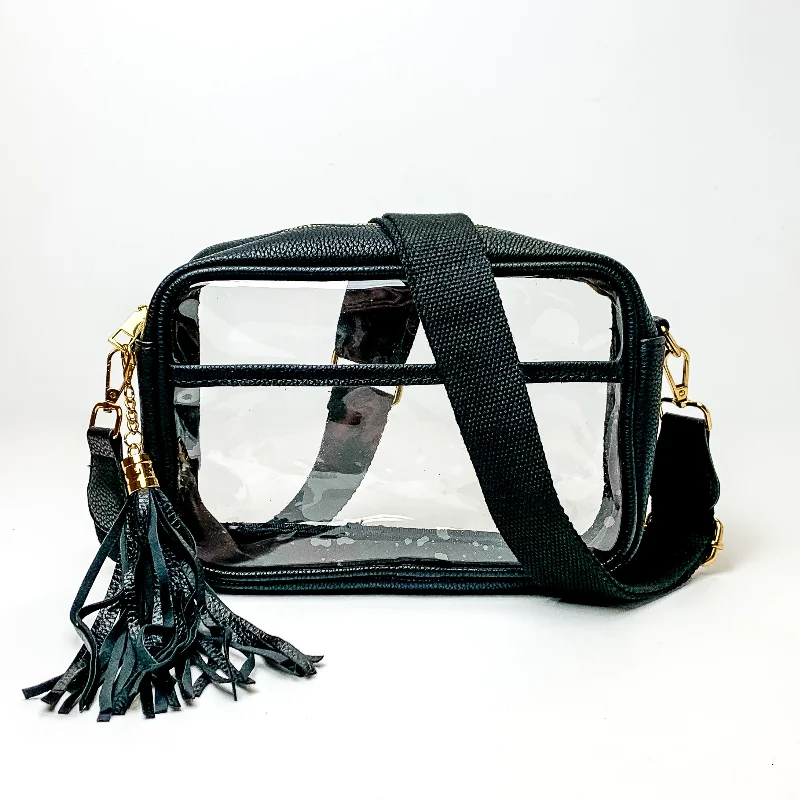 Inspired Bags For Affordable Luxury Lovin' Life Small Rectangle Clear Crossbody Purse in Black