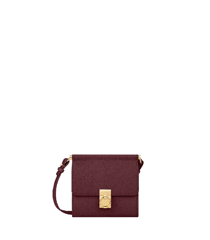 Sleek And Seasonal Sale Bags Numéro Sept Crossbody Wallet - Textured Burgundy