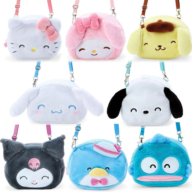 Designer Bags For Luxury Collectors With Offers Sanrio Nico Smile Crossbody Plush Purse