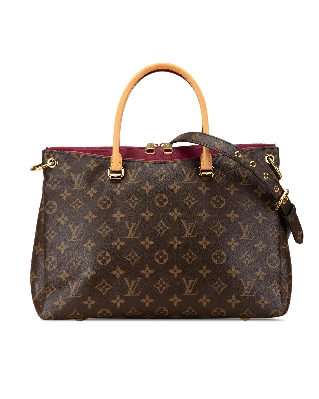 Bags For College Students On A Budget Monogram Canvas Handbag with Vachetta Leather Handles and Detachable Strap