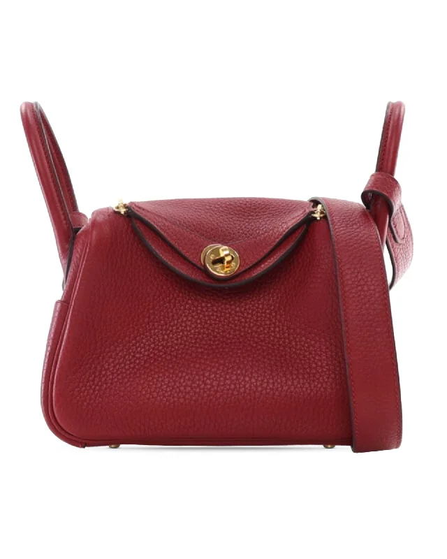 Stylish And Affordable Bags For Every Occasion Mini Clemence Leather Lindy with Rolled Handles and Double Zip Top