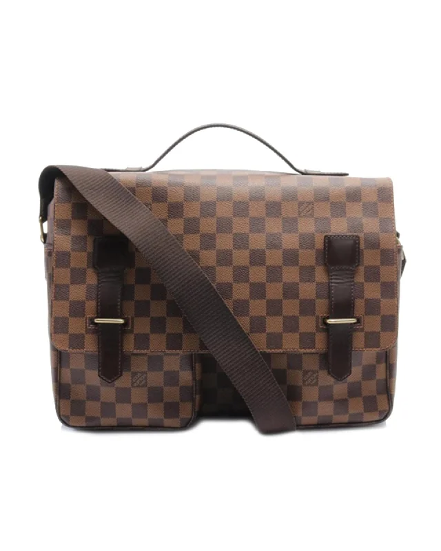 Tote Bag For Everyday Use Damier Ebene Canvas Broadway Bag