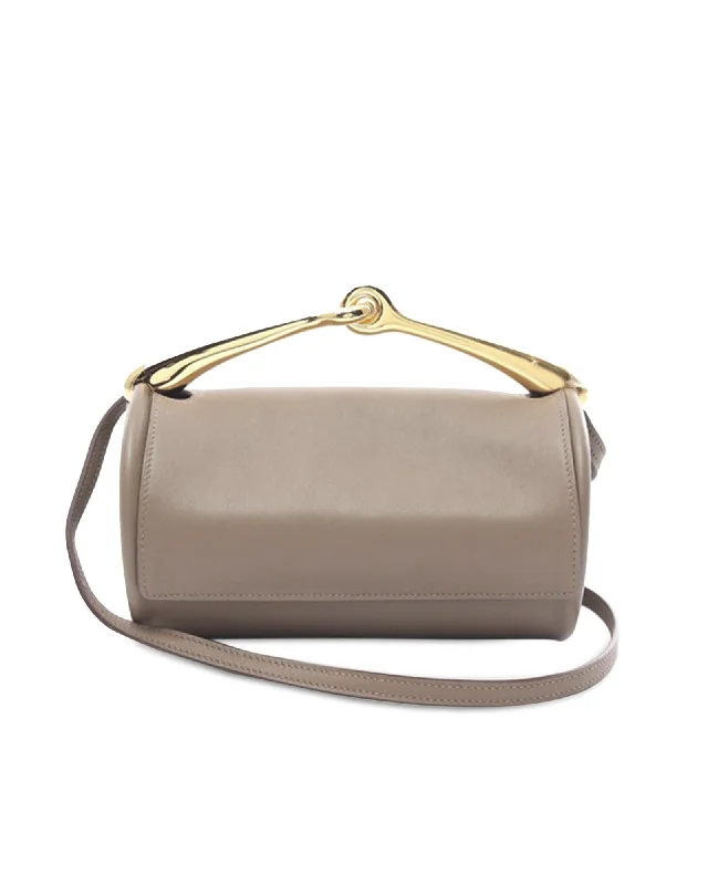 Chic And Clearance-Priced Tote Bags Veau Voloptu Leather Shoulder Bag with Gold-Plated Handle