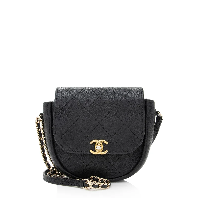 Bags With Limited-Time Deals Chanel Lambskin Small Flap Messenger Bag (SHF-YRxjuM)