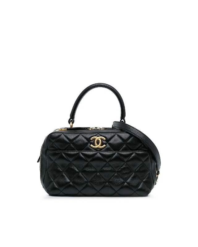 High-Quality Bags Lambskin Quilted Trendy CC Bowling Bag