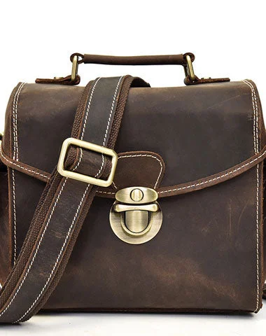 Luxury Bags For Working Professionals Cool Men Leather Camera Bag Canon Vintage Messenger Shoulder bag For Men