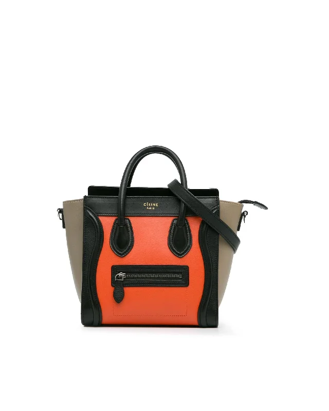 Minimalist Leather Bag For Modern Aesthetics Leather Tricolor Luggage Tote Bag