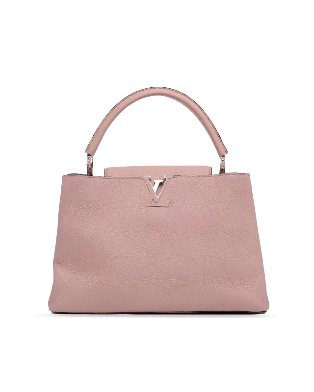 Seasonal Clearance Bags For Summer Taurillon Leather Handbag with Rolled Top Handle and Detachable Strap