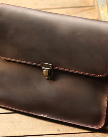 Tote Bag For Office Use Genuine Leather Mens Cool Messenger Bag iPad Bag Chest Bag Bike Bag Cycling Evelope Cluth Bag For Men