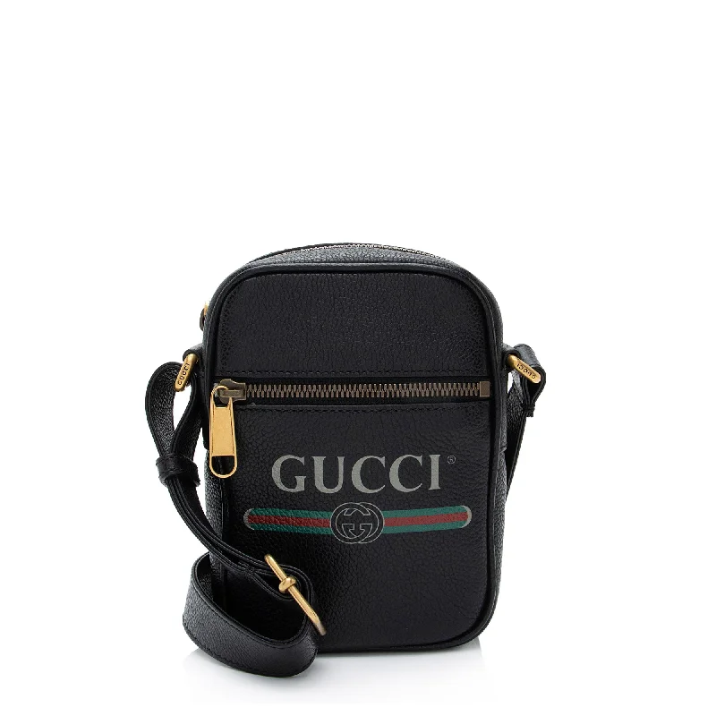 Handbag For Women Gucci Leather Logo Mini Messenger Bag (SHF-P3Milm)