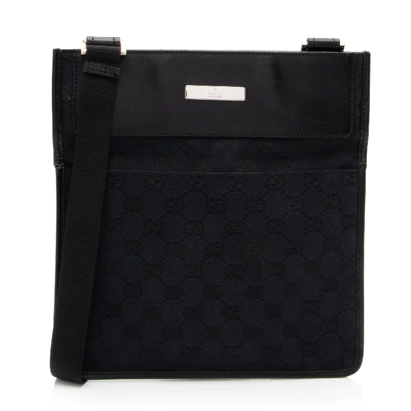 Discounted Designer Bags For Clearance Sale Gucci Vintage GG Canvas Messenger (SHF-jzVt7I)