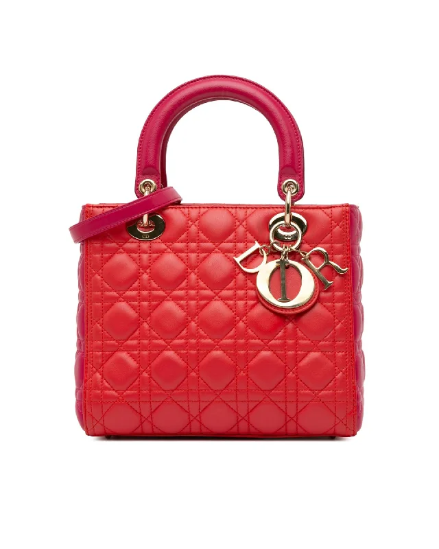 Clearance Bags For Budget Shoppers Quilted Lambskin Medium Lady Dior Handbag