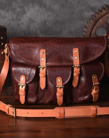 Durable And Cheap Bags Handmade leather men Briefcase messenger vintage shoulder laptop bag vintage bag