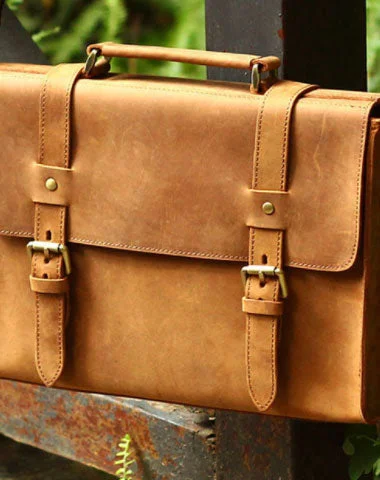 Tote Bag For Office Use Handmade Leather Mens Cool Messenger Bag Briefcase Square Bag Chest Bag Bike Bag Cycling Bag for men