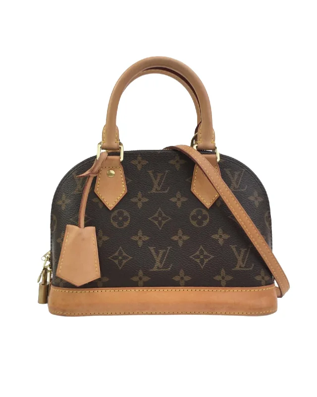 Designer Bags For Luxury Collectors With Offers Monogram Canvas Alma BB with Vachetta Leather Trim