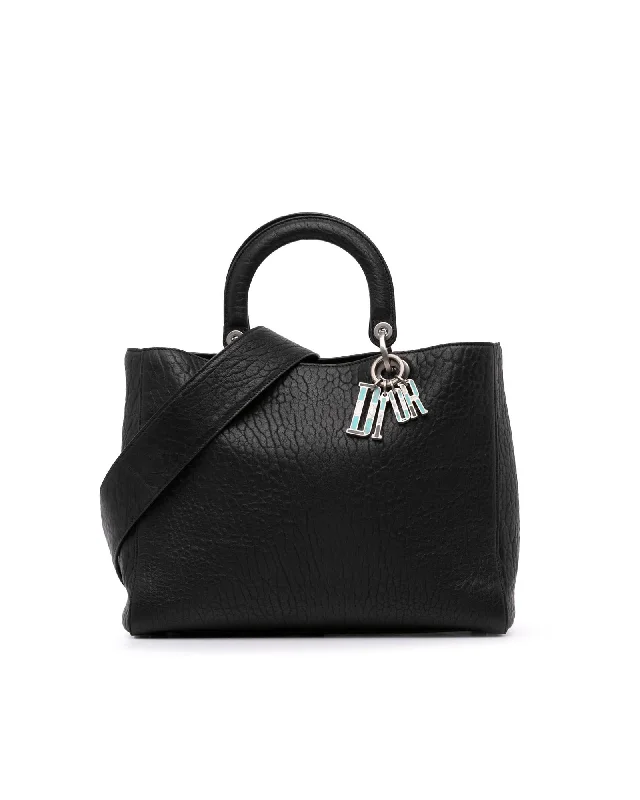 Inspired Bags For Luxury Fashion Lovers Large Grained Lambskin Leather Bag with Detachable Strap