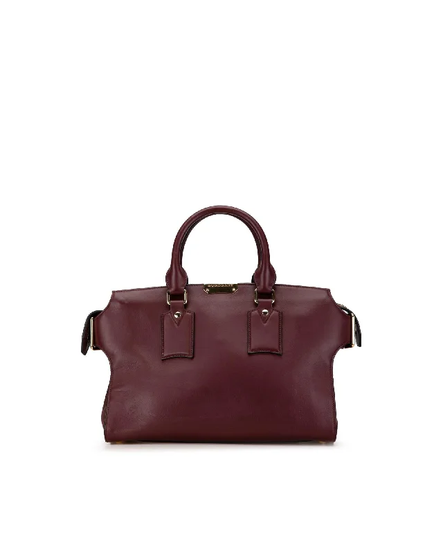 Bags For Free-Spirited And Artistic Styles Leather Satchel with Rolled Handles and Top Zip Closure