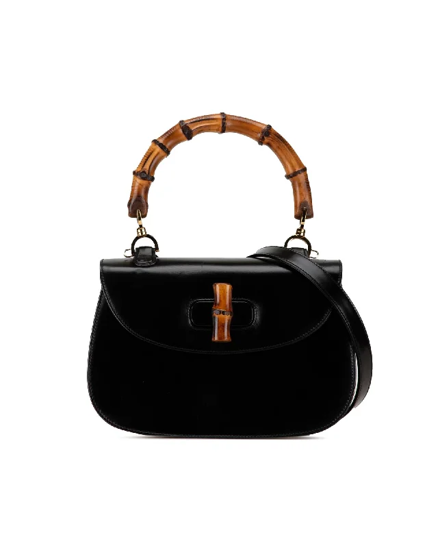 Bags For Urban And Trendy Looks Bamboo Twist Lock Leather Satchel