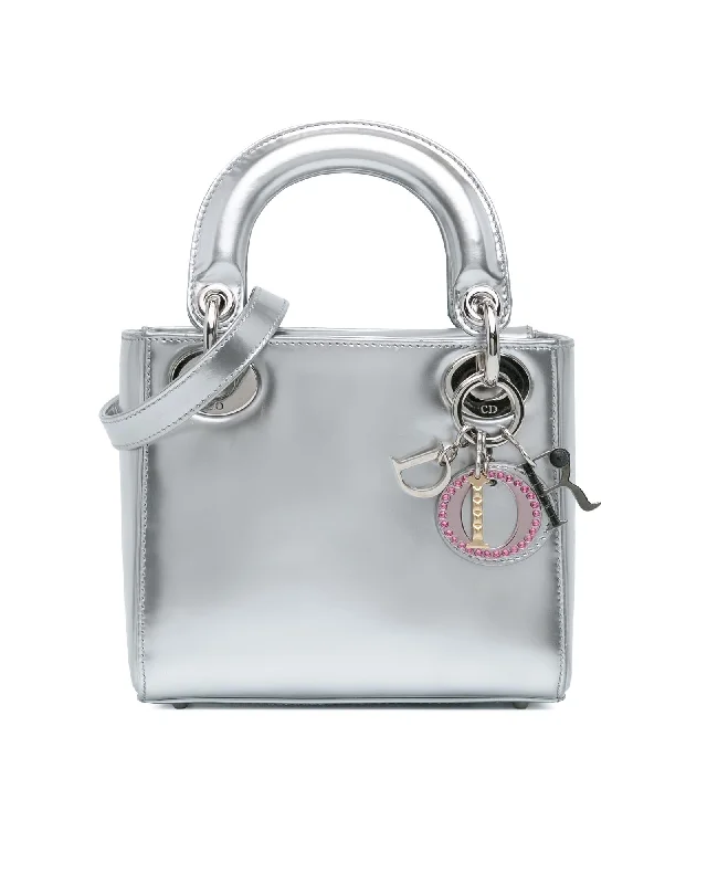 Bags For Personalized Gifts Metallic Patent Leather Lady Dior Handbag