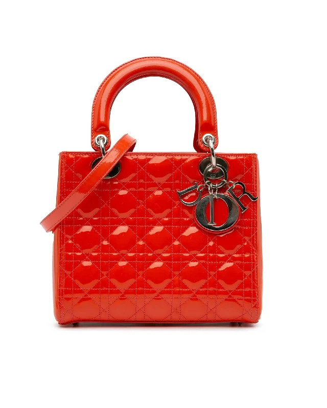 Valentine's Day Patent Leather Lady Dior Handbag