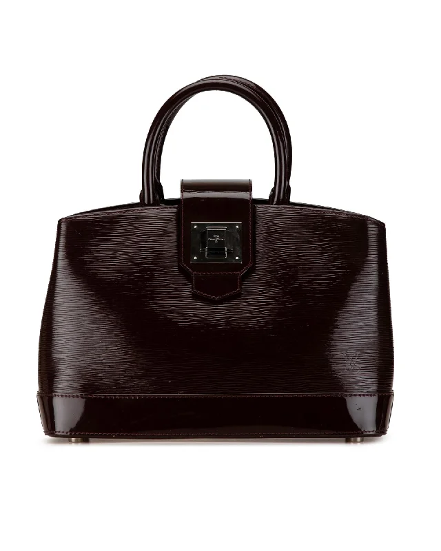 Inspired Bags For Affordable Luxury Epi Leather Mirabeau PM with Rolled Handles and Twist Lock Closure