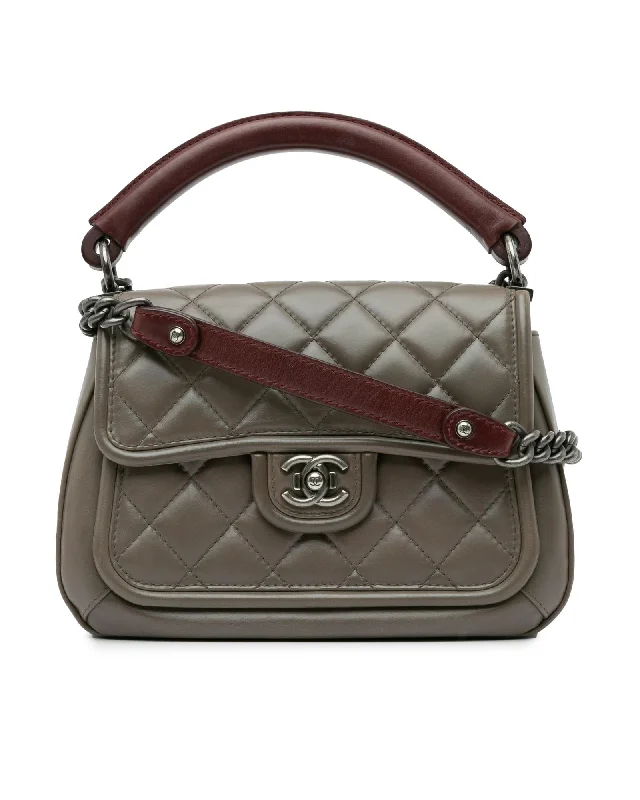 New Year Party Bag For Celebrations Medium Quilted Leather Flap Bag with Chain Strap