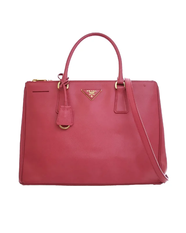 Seasonal Clearance Bags For Summer, Winter, Etc. Medium Saffiano Lux Galleria Double Zip Satchel with Rolled Handles